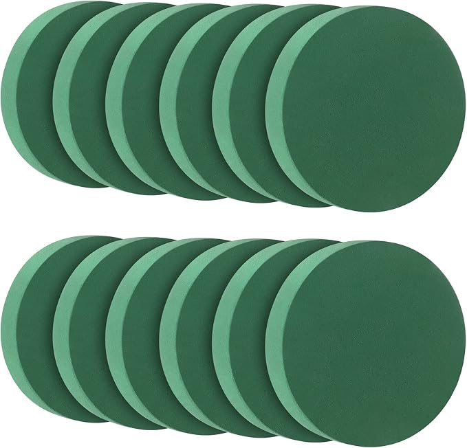 12 Pieces Round Floral Foam Wet Green Flower Foam DIY Flower Arrangement Kit - Image 7