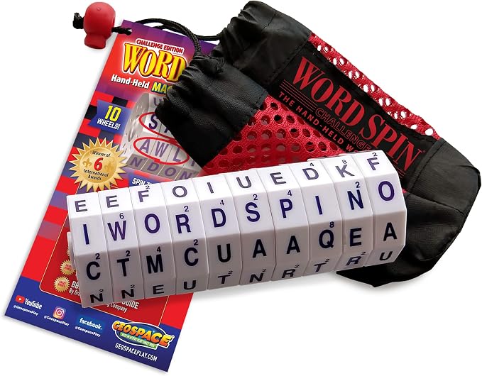 Geospace The Original Handheld Magnetic Spin Game, Take-Along Travel Edition by Geospace