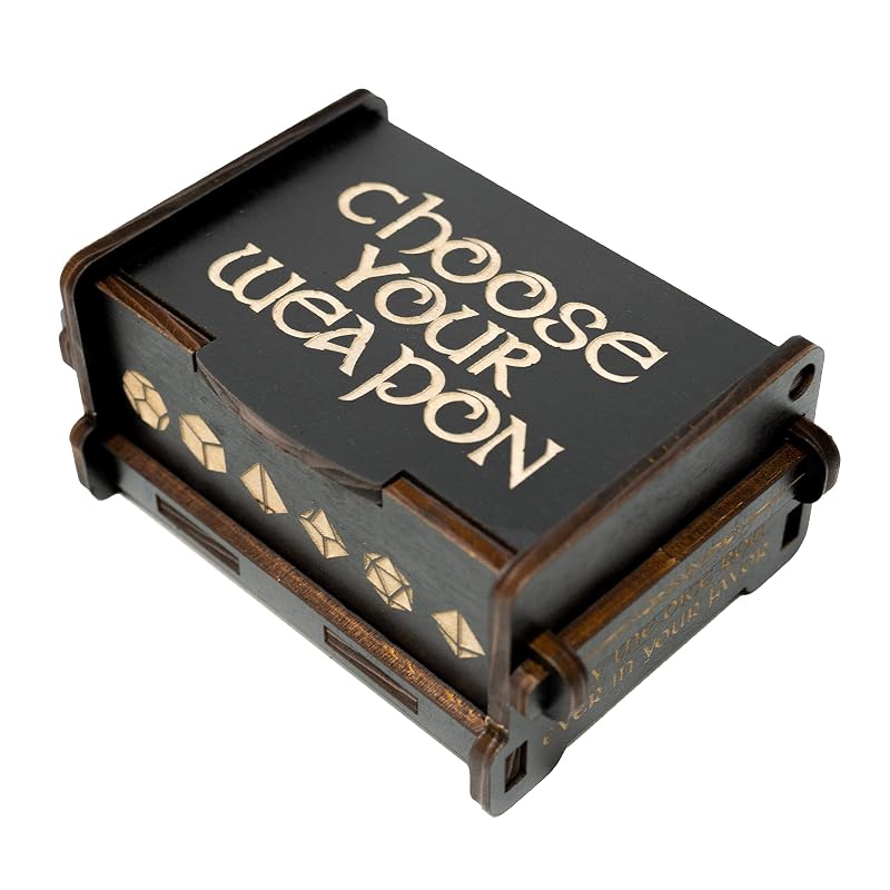 Dice Box - BLACK - 6x4x3 Also holds jewelry and great by Handmade
