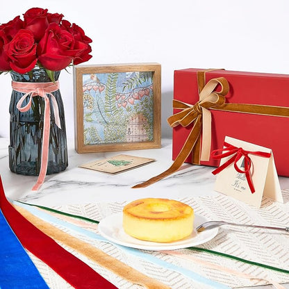 3/8" X 20 Yards Khaki Velvet Ribbon - Image 5
