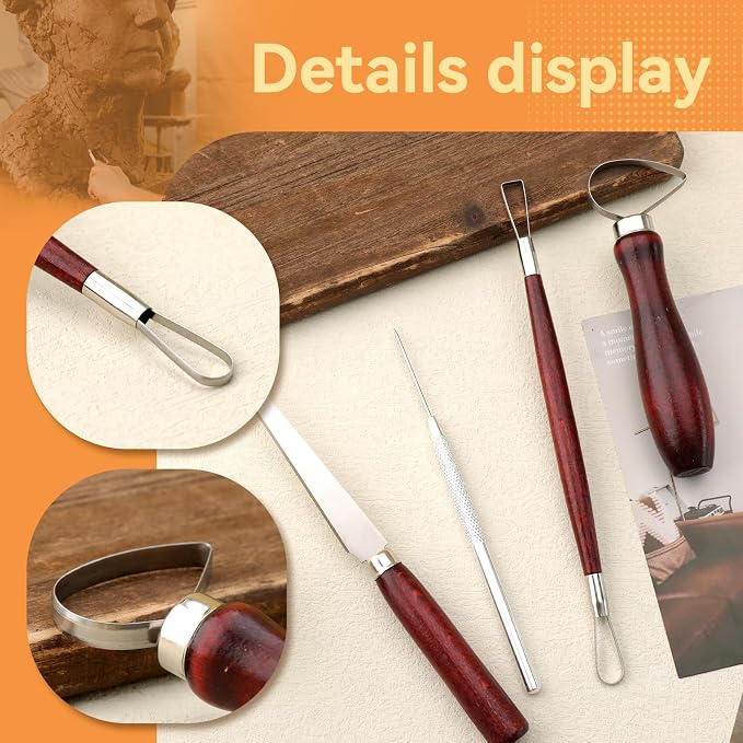Pottery Tools Kit, Clay Tools Set, Ceramic Tool Kit, Pottery Tools and Supplies - Image 5