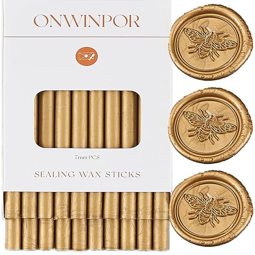 Copper Wax Seal Sticks, ONWINPOR 20pcs Glue Gun Wax Sealing Sticks by ONWINPOR