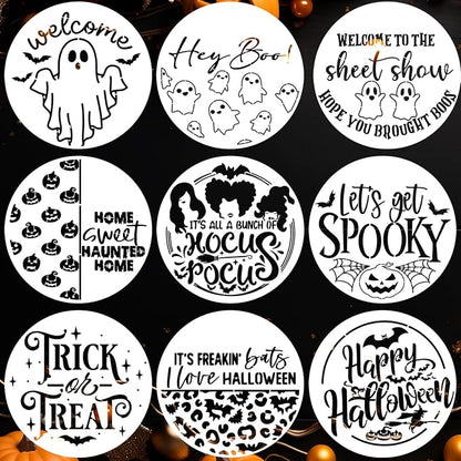 Halloween Stencils for Painting on Wood 12” Large Halloween Stencil Hey Boo by zosylley