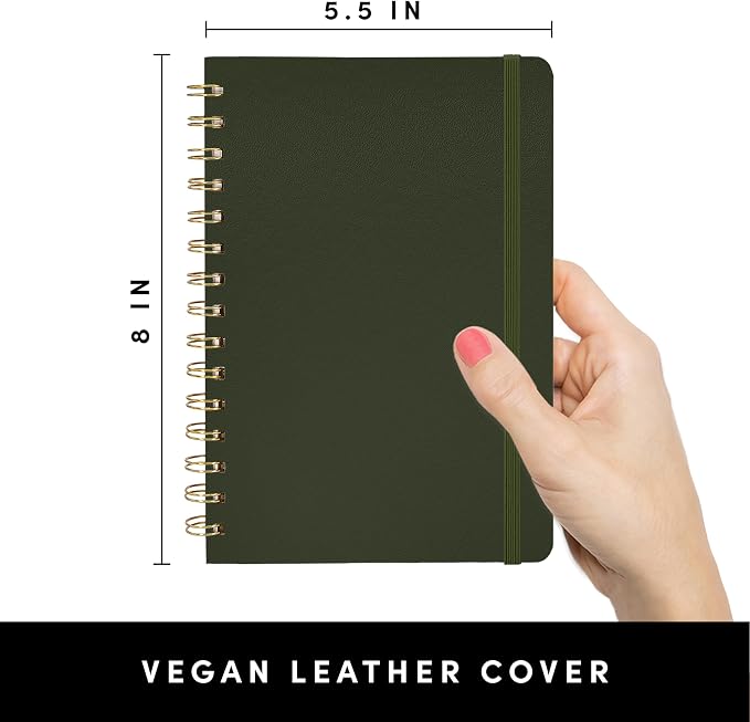 PAPERAGE Lined Spiral Journal Notebook, 3 Pack, 160 Pages, Medium 5.5 inches x - Image 2
