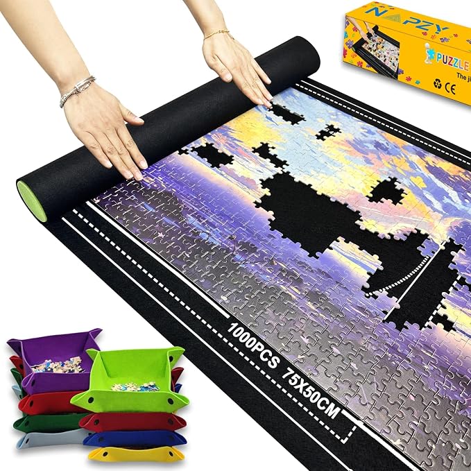 Napzy Puzzle Mat, Jigsaw Matt Rollup 8PCS Sorting Trays Up to 1500pcs Puzzles by Unknown