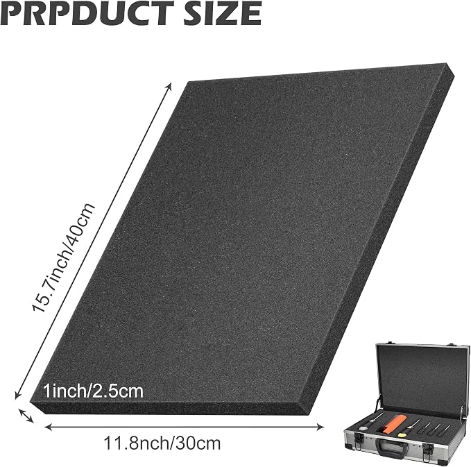 DECOHS 6 PCS Polyurethane Foam Sheet-16x12x1 Inch Cuttable Foam Inserts - Image 2