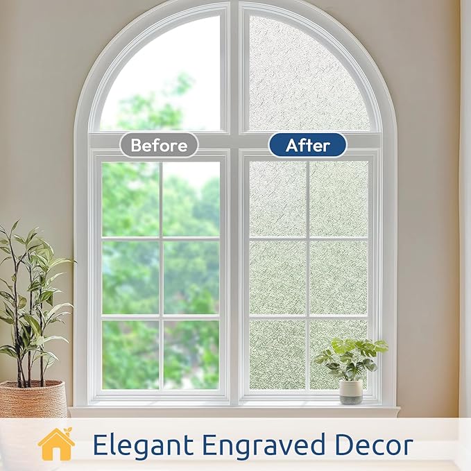 rabbitgoo Window Privacy Film Frosted Glass Film, Decorative Cling UV Sun - Image 2