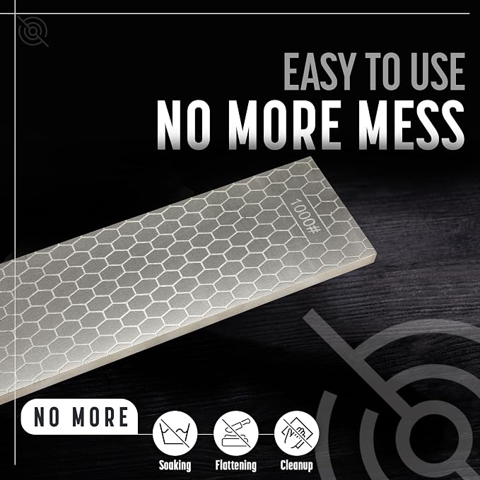 Heavy Duty Diamond Sharpening Stone Set, 2-Sided Fine 1000 Grit/Coarse 400 Grit - Image 3