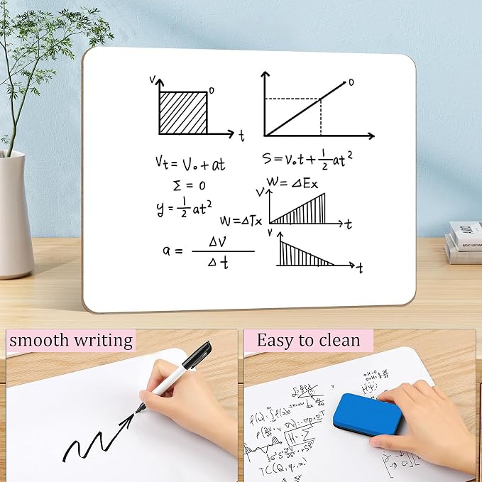 10 Pack Dry Erase Boards, Double-Sided Small White Board - Image 6