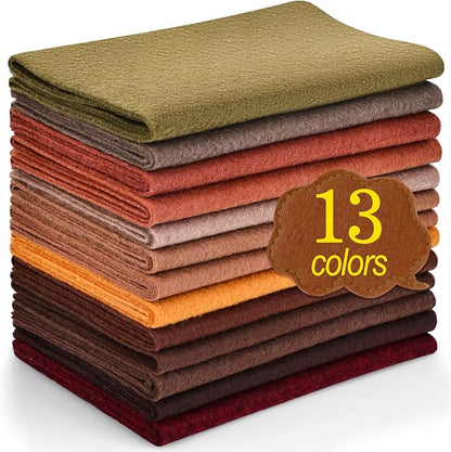 XSEINO 13 Rolls 8"x35" 1.4mm Thick Soft Felt Fabric Sheet 13 Assorted Dark by XSEINOiscreating%EF%BC%81