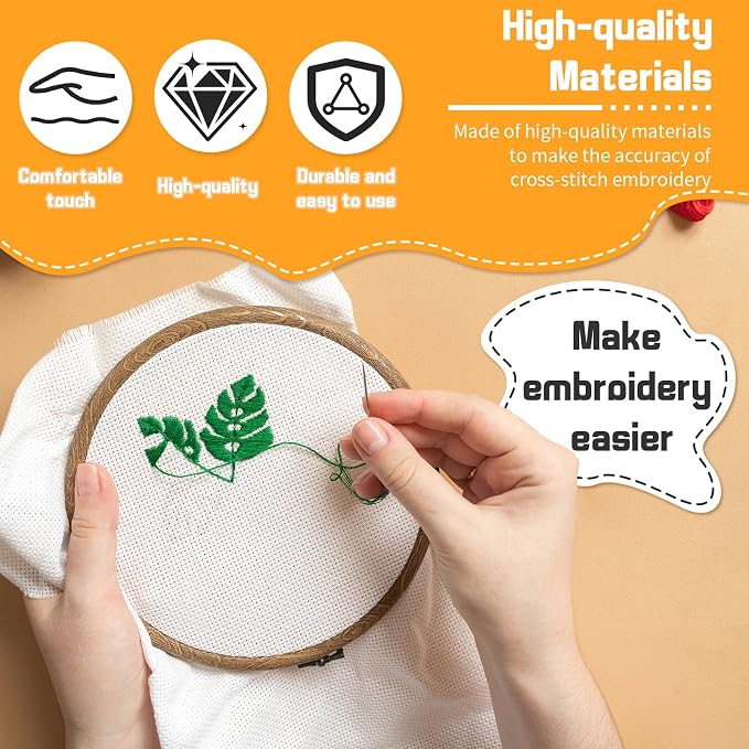 6 Pcs Cross Stitch Fabric, Needlework, Embroidery Decoration Crafts - Image 4