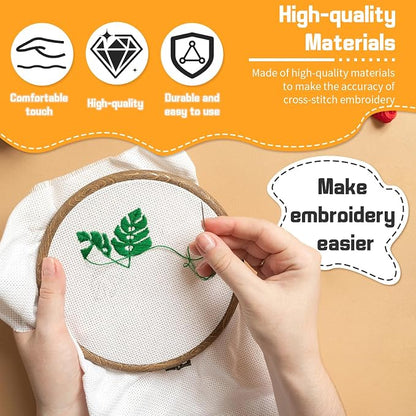 6 Pcs Cross Stitch Fabric, Needlework, Embroidery Decoration Crafts - Image 4