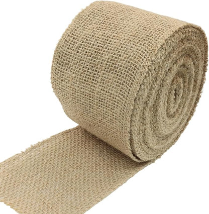 3" Wide Natural Burlap Fabric Roll by suiwotin
