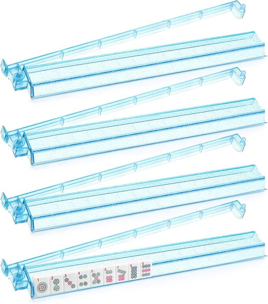 Mahjong Racks with Pushers Set of 4, Mahjong Tile Pushers and Racks, Acrylic by AFSVTTS