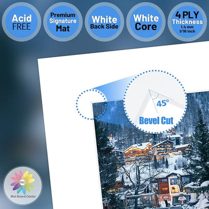 Mat Board Center, 10x10 for 6x6 White Photo Picture Mats - Image 3