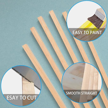 240Pcs Wood Square Dowel Rods 1/8 x 1/8 x 12 inch, Balsa Wood - Image 4