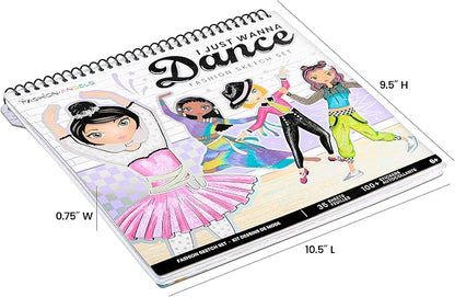 Fashion Angels I Just Wanna Dance Fashion Sketch Set, Create Dance-Themed - Image 5