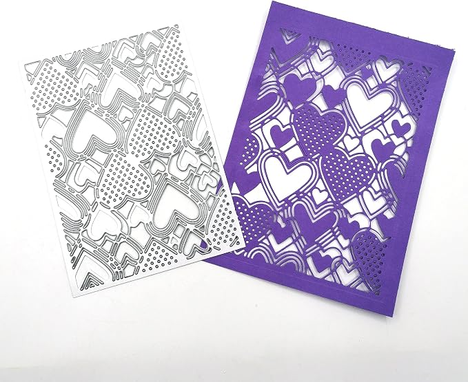 Love Heart Background Frame Cutting Dies, Valentine's Day Love Heart Die Cuts - Image 3