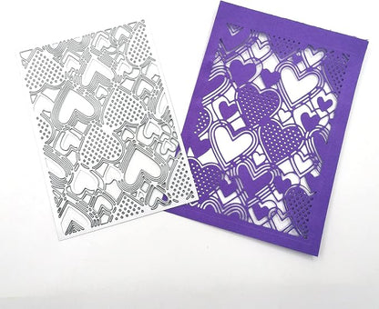 Love Heart Background Frame Cutting Dies, Valentine's Day Love Heart Die Cuts - Image 3