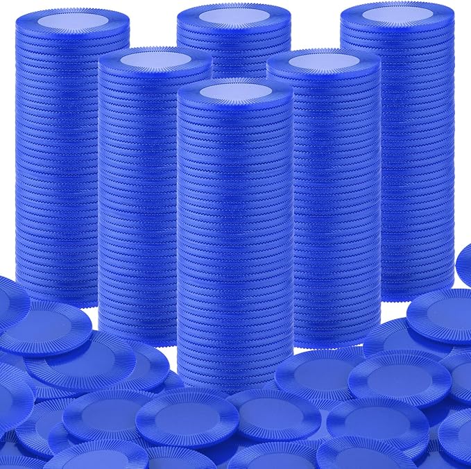 Coopay 500 Pieces Plastic Poker Chips, 1 Inch Bingo Chips Bulk Learning by Coopay