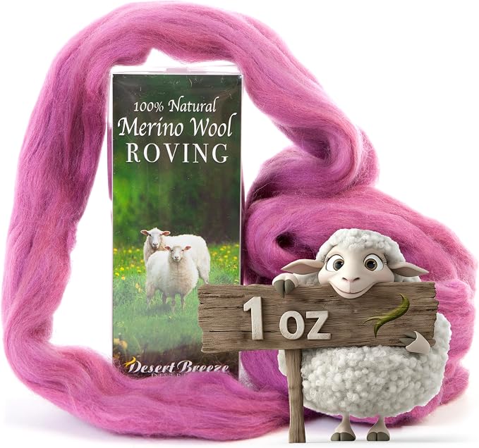 Desert Breeze Distributing 100% Natural Merino Wool Roving by DesertBreezeDistributing