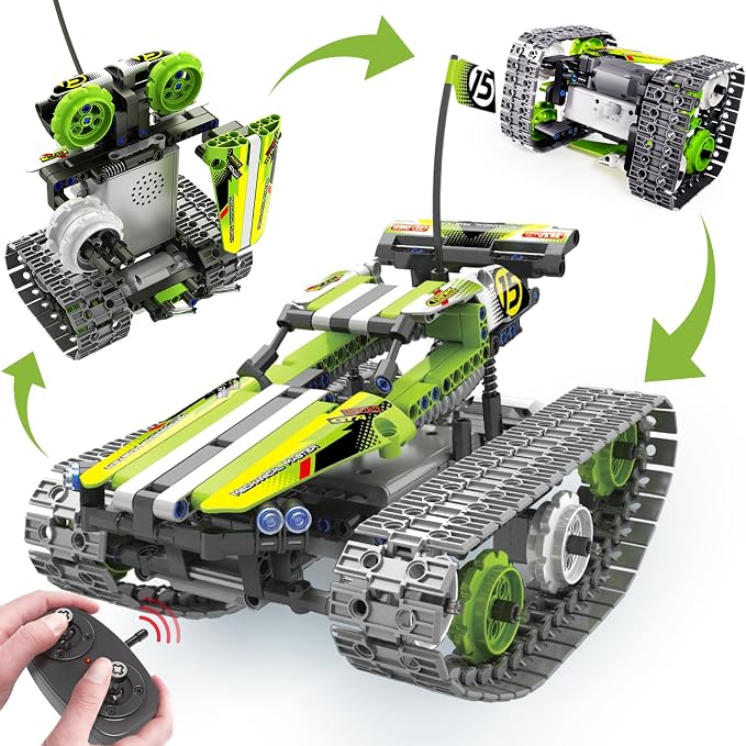 BIRANCO. Remote Control Tracked 3in1 Stunt Racer Building Kit by BIRANCO