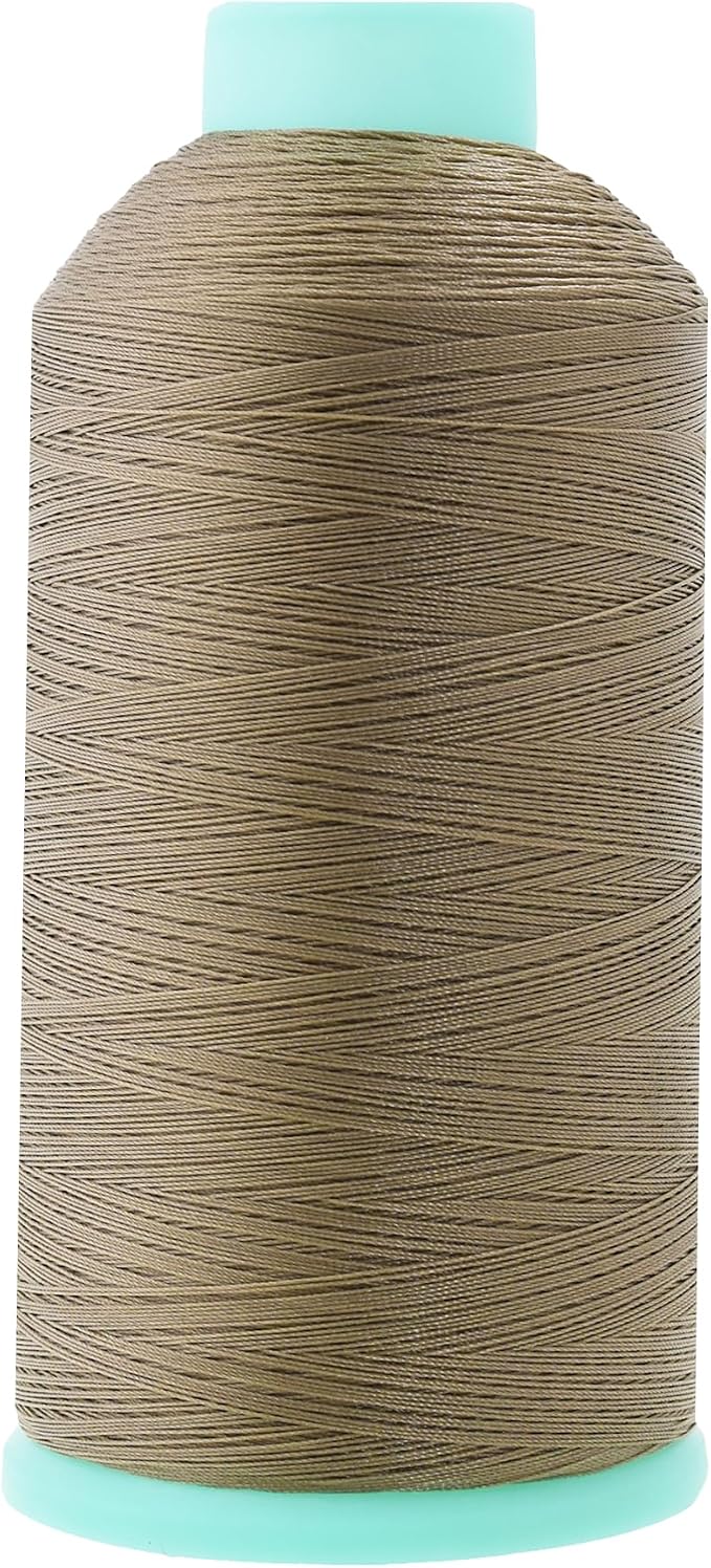 Mandala Crafts Bonded Nylon Thread Dark Beige Heavy Duty Sewing Threads by MandalaCrafts