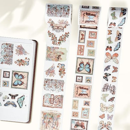 WT Stamped Wings Washi Tape Sticker Set – 3 Rolls Decorative Butterfly & Wing - Image 2