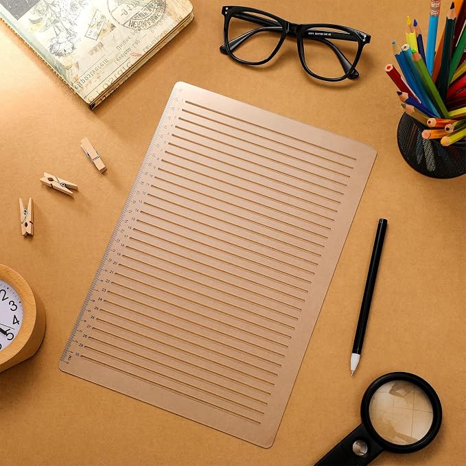 5 Pack Straight Line Stencil for Journaling and Envelope Addressing Guide - Image 4