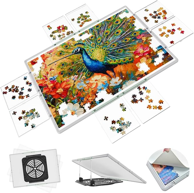 2000 Pieces Puzzle Board 3-in-1 Double-Sided & Rotating & Tilting, Plastic by WelcometoMobiPuzz%EF%BC%81