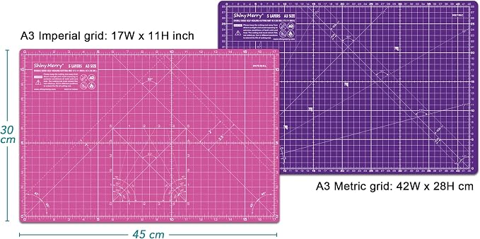 Self Healing Cutting Mat A3 12"x18" – Double Sided 5-Ply Craft Mat - Image 4