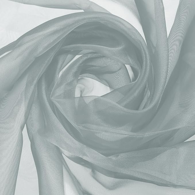 MECCANIXITY Iridescent Sheer Organza Fabric, 2 Yards x 59 Inches Solid by MECCANIXITY