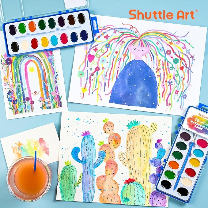 Shuttle Art 16 Colors Watercolor Paint Set Bulk, Watercolor Paint Set - Image 4