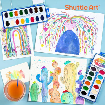 Shuttle Art 16 Colors Watercolor Paint Set Bulk, Watercolor Paint Set - Image 4