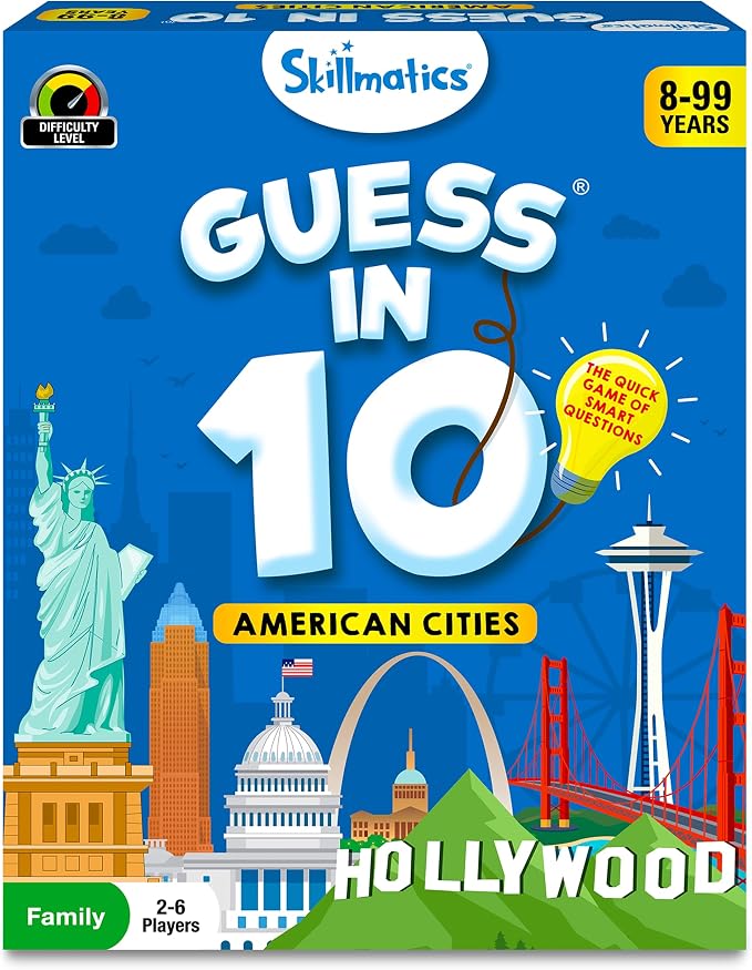 Skillmatics Guess in 10 American Cities, and Families Who Love Card Games by Skillmatics