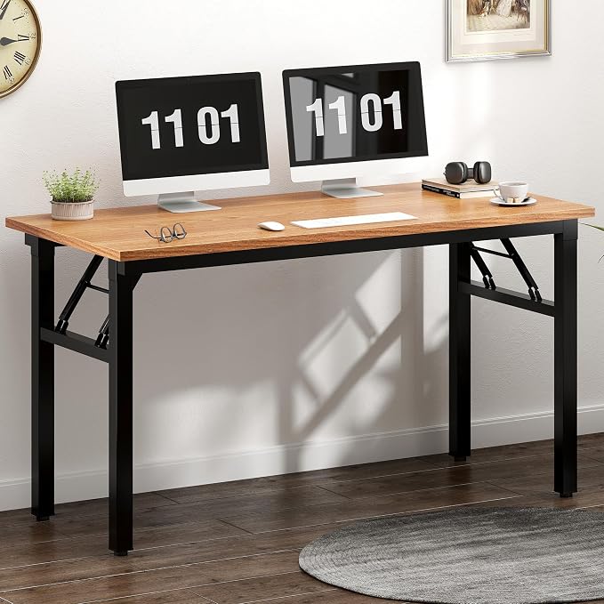Need Home Office Desk 47 inches Folding Computer Table Workstation No Install - Image 2