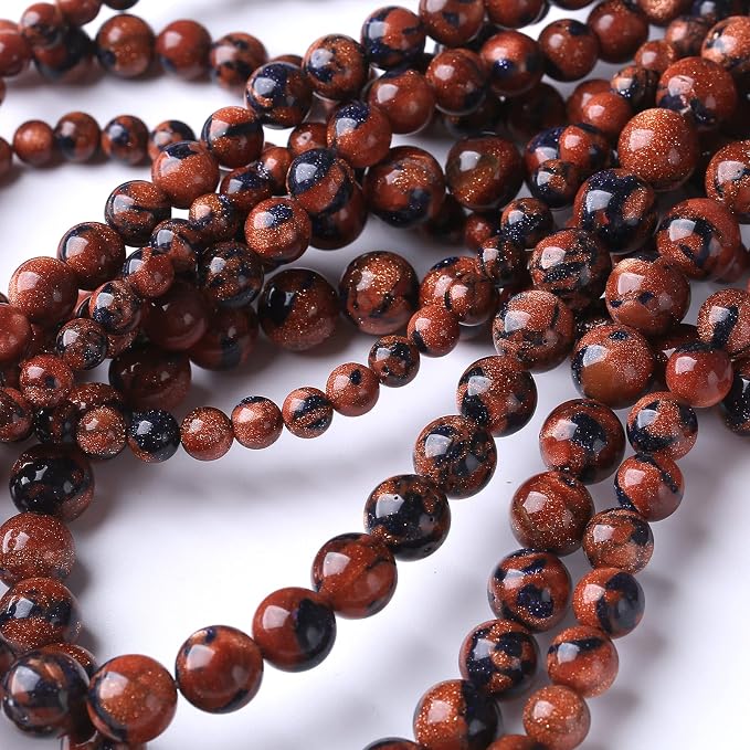 60PCS 6MM Sandstone Beads Energy Healing Beads - Image 3