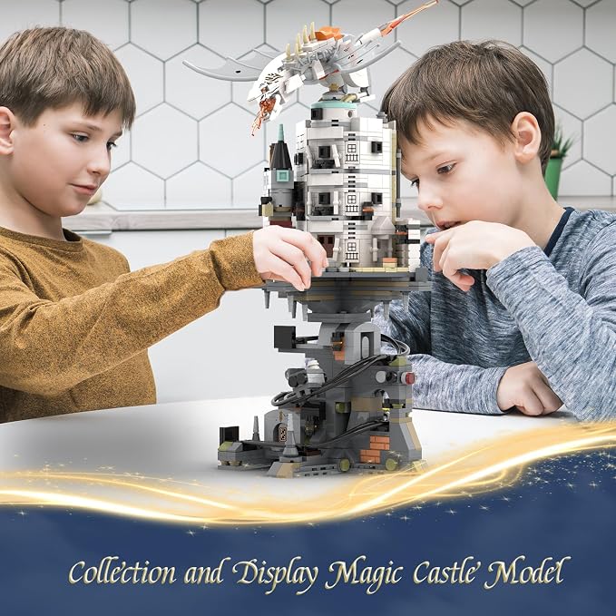 WINNER SPACE Lighting Magic Castle Wizarding Bank Building Sets, Magic Castle - Image 5