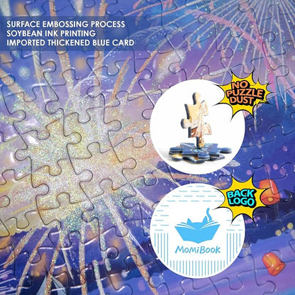 MOMIBOOK Puzzles for Adults 2000 Pieces Jigsaw Puzzles of Fireworks Night Tour - Image 3