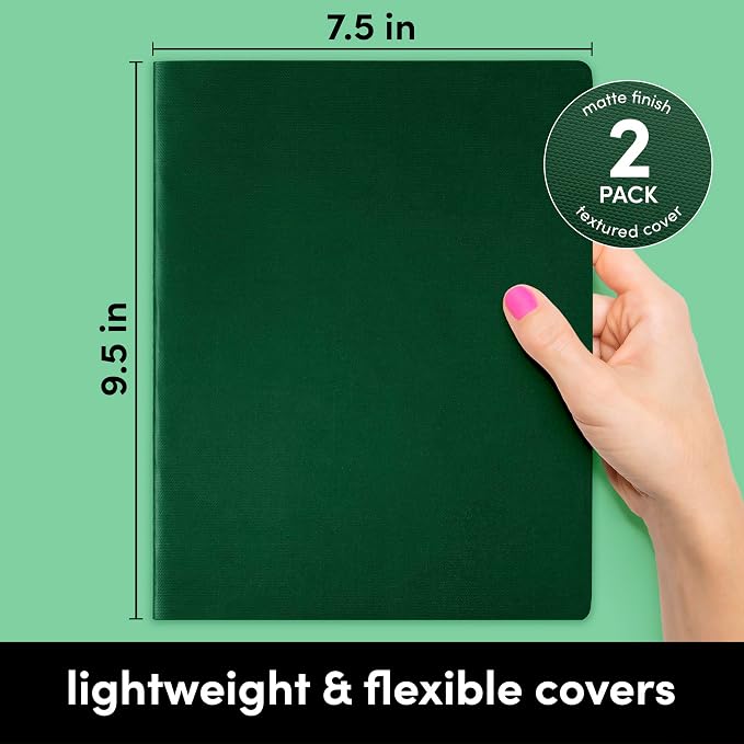 PAPERAGE Soft Cover Lined Journal Notebook, 2 Pack, 100 Pages, Large 7.5 inches - Image 2