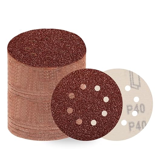 40 Grit 5 Inch Sanding Discs Hook and Loop Sandpaper by SzarintSurfaceCareSolution
