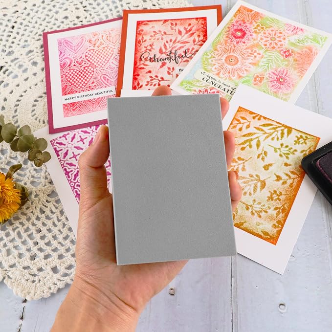 BAOFALI 4 Pcs Stamping Foam Grey Moldable Foam Stamps Plastic Dry Foam Stamp - Image 4