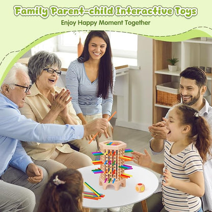 Montessori Game Wooden Board Game, 36 Colorful Wooden Sticks Dice Game - Image 3