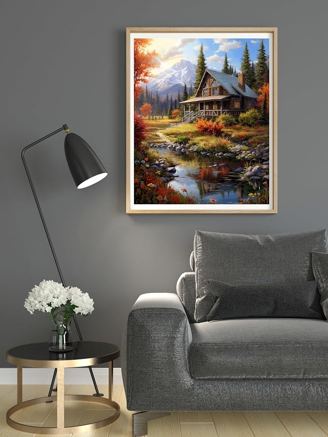 14CT Counted Cross Stitch Kits for Adults Mountain Flowers Advanced Stamped - Image 3