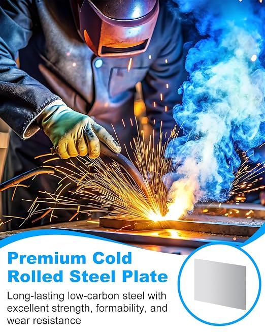 4 Pcs 20 Gauge Sheet Metal Plates, Weldable Steel Sheet Metal - Image 4