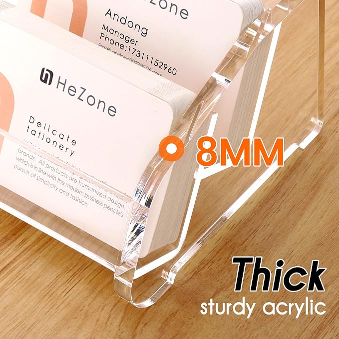 Business Card Holder for Desk, Acrylic Business Card Stand Display Holder - Image 7