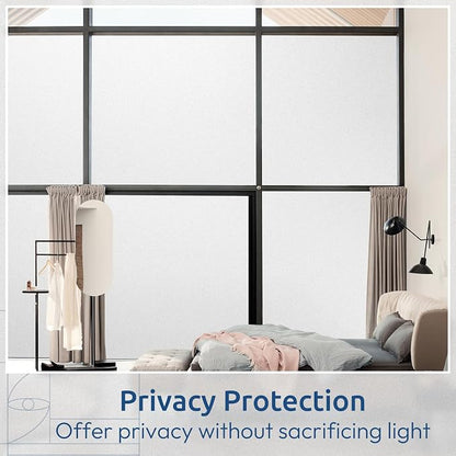 rabbitgoo Window Privacy Film, Non-Adhesive Frosted Glass Window Film - Image 2
