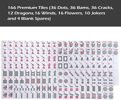 American Mahjong Game Set, 166 Quality White Tiles, 4 All-in-One Color - Image 8