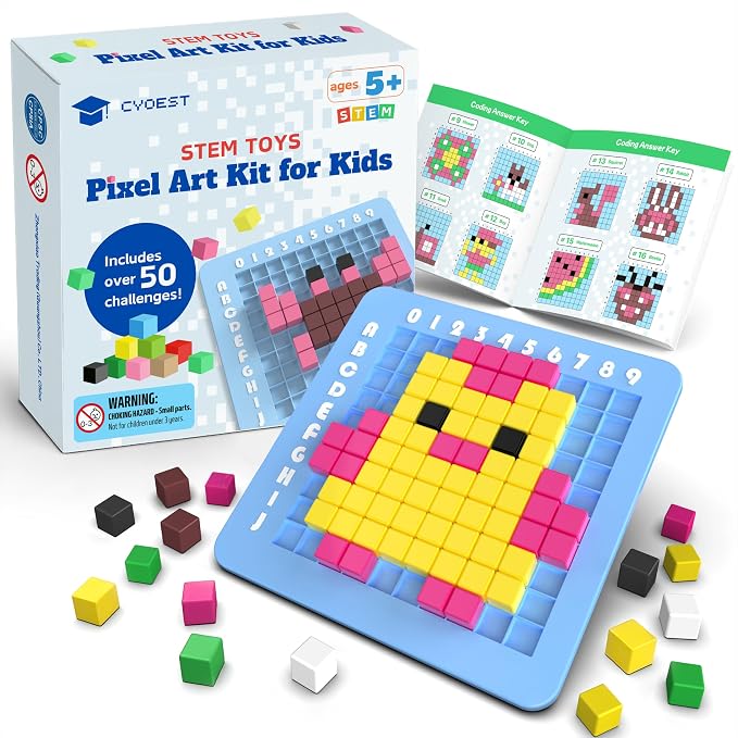 STEM Toys Pixel Art Kit for Kids by cyoest