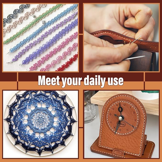 0.8 mm Leather Sewing Thread, 16 Colors 32 Yards Waxed Thread, Round Waxed - Image 6